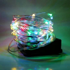 LED Solar Powered Fairy Lights- 16.5 Foot, 50 Micro LED, Muti Color, 8 Modes