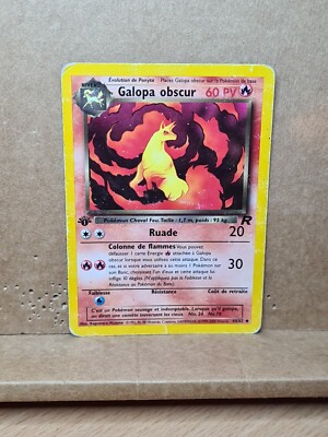 (CS2) Pokemon Karte Französisch Dark Galopa 44/82 Team Rocket Wizard