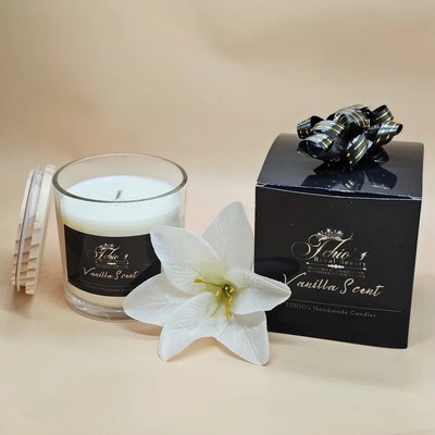 Elixir de Luxe -Vanilla Royal gift -Scented Candle -Handmade Natural wax 18 oz