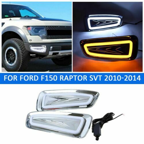 White LED Fog Light DRL Daytime Running Lamps For 20102014 Ford F150