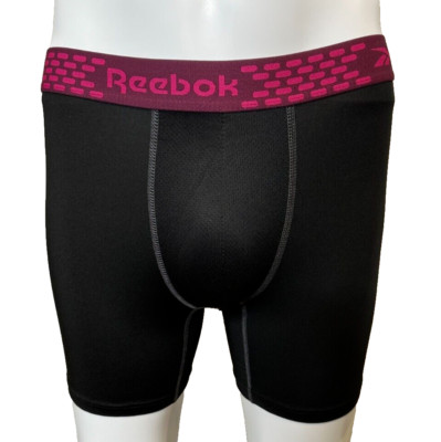 Reebok Core-Performance, Black / Wine Signature Waistband, Size Medium