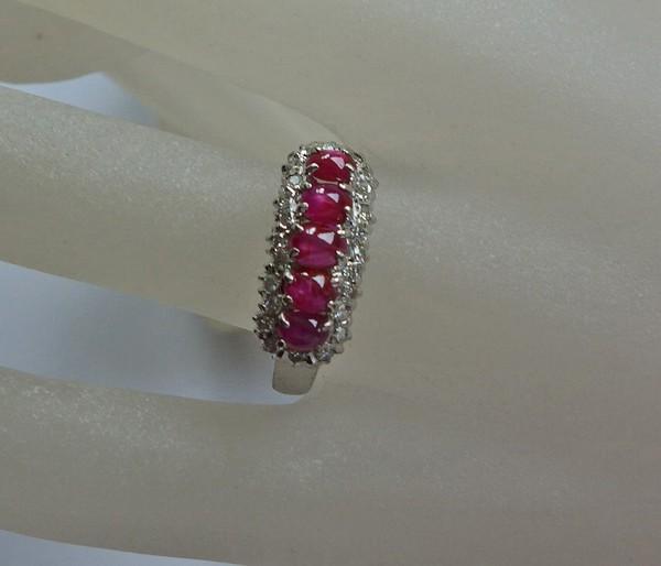 Excellent*ruby ring ring with ruby diamond from 1… - image 10