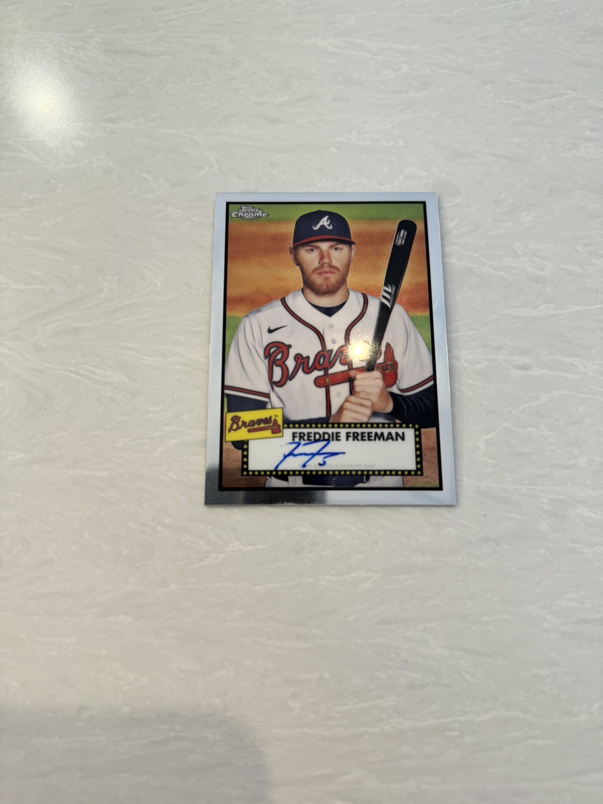 2021 TOPPS CHROME PLATINUM ANNIVERSARY FREDDIE FREEMAN AUTO BRAVES