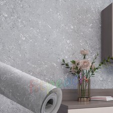Shabby Chic Quartz Texture Wallpaper Concrete Natural Stone Effect Wall Paper