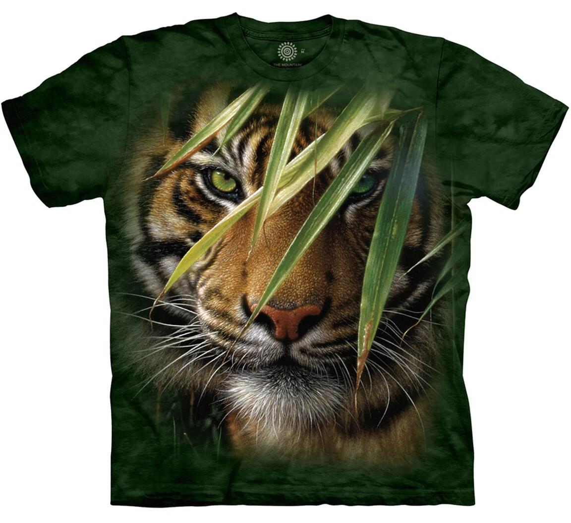 Tiger Emerald Forest King Vintage Tigers Mountain Animal Green T