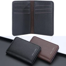Front Pocket Minimalist Card Case Slim Wallet for Men Women Bifold Leather Purse