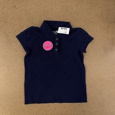 The Children's Place Toddler Girls Size 3T Tidal Blue Uniform Ruffle Pique Polo