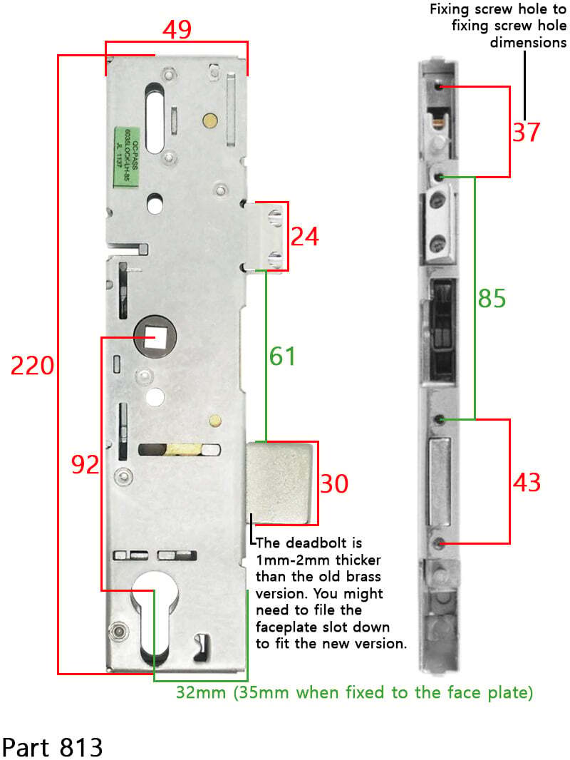 Iseo SERRATURA FERRO INF.MONT.1M TRIP. Art. 783380 E.30 - F.25 - Foto 14
