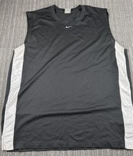Nike Gray Tag Men s Basketball Tank Top Black Sleeveless XL