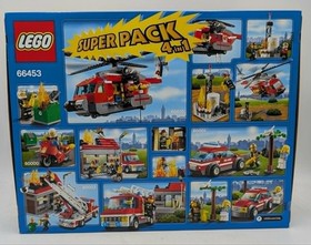 LEGO 66453 City Fire Brigade Super Pack 4in1 60000+60001+60003+60010 Helicopter NEW