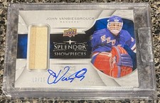 2017-18 UD Splendor Showpieces John Vanbiesbrouck Stick Auto /15 Rangers NHL