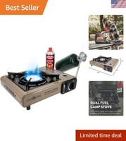 Alloy Steel Portable Stove - Dual Fuel & Adjustable Heat for Adventurers
