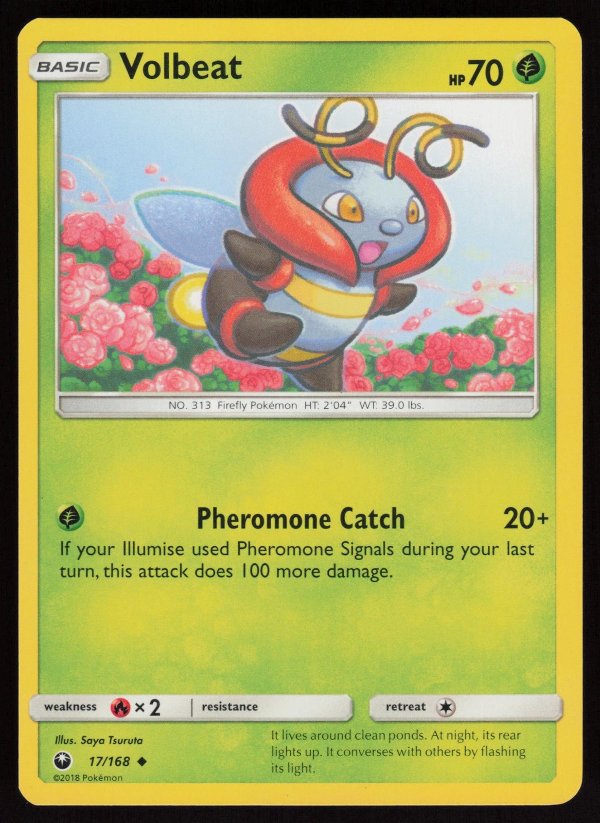 VOLBEAT 17/168 UNCOMMON CELESTIAL STORM POKEMON NM/M