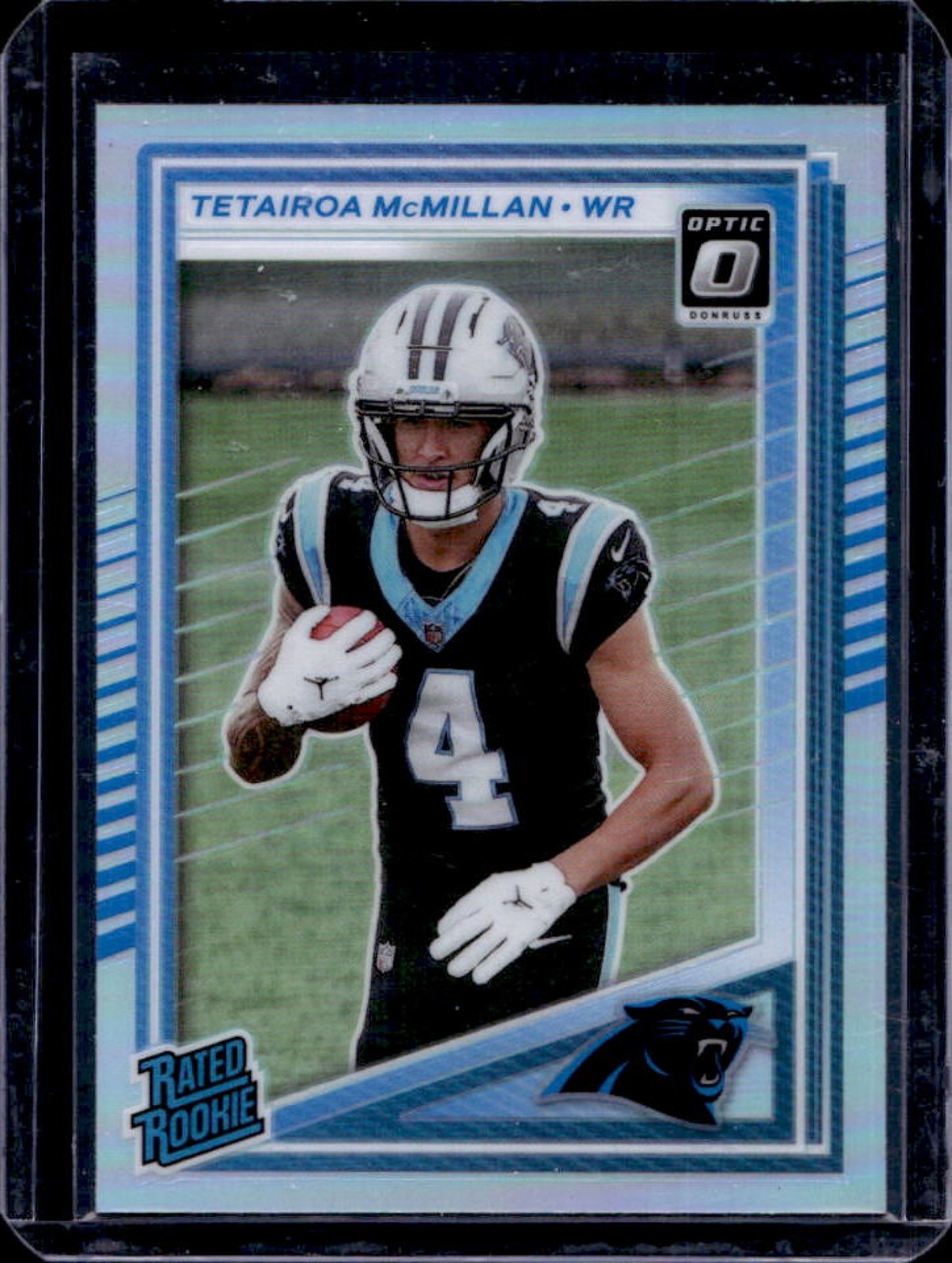 2025 Donruss Tetairoa McMillan Optic Rated Rookie Preview Holo RC #314 Panthers