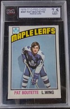 1976-77 O-Pee-Chee KSA 7.5 Pat Boutette Rookie Card Toronto Maple Leafs GS29