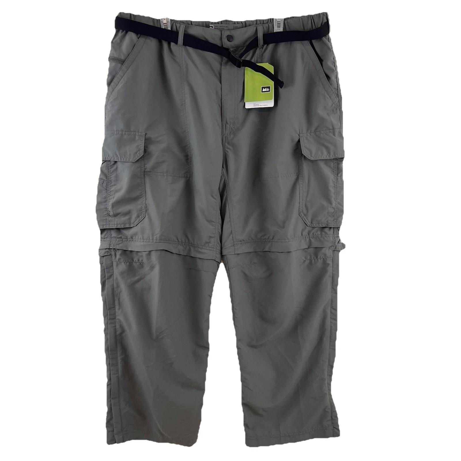 REI Sahara Convertible Pants Mens XXL 40 x28L Green Cargo Lightweight Hiking