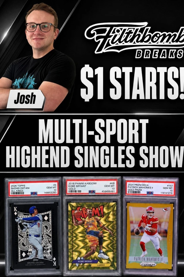 $500K+ $1 START SINGLES-GIVEAWAYS-HIGH END FLOORS W/ JOSH 08/14