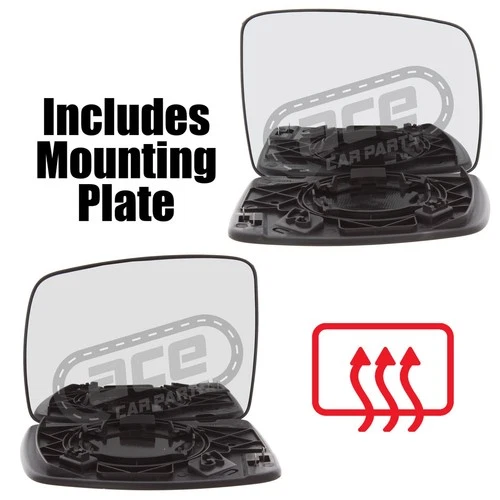 Range Rover Mk3 L322 2002-2009 Wing Door Mirror Glass Heated Convex Clip On Pair