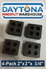 4 Anti Vibration Pads 2”x2”x3/4” HVAC Mini Split AC Heat Pump Rubber Mounts