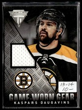 2013-14 Panini Titanium Game Worn Gear Kaspars Daugavins Boston Bruins #GG-KD