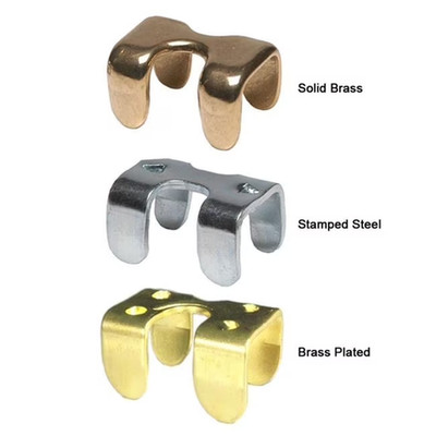 10047-SB-7-8 Stamped Steel Rope Clamp Solid Brass - 0.87 In.