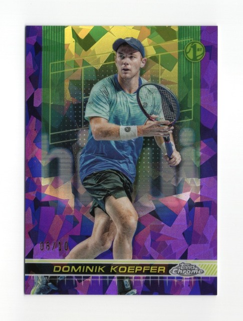 2024 Topps Chrome Tennis Dominik Koepfer #94 1st Purple Sapphire 8/10
