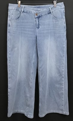 NEW Halara Flex Asymmetric Low Rise Wide Leg Jeans Size Large Petite
