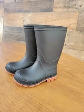 Wonder Nation Chore Rain Unisex Kids Boots Size 5-6C Black