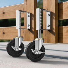 Adjustable Gate Wheels 4 Inch, Heavy Duty Castors 220LBS Capacity, 2 Pack
