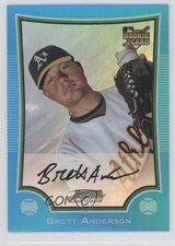 2009 Bowman Chrome Blue Refractor 36/150 Brett Anderson #219 0g4