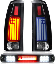 Tail Lights + 3Rd Third Brake Cargo Lamp for Silverado 94-98, for Chevy GMC C/K