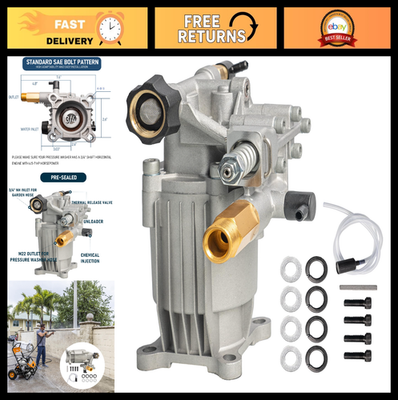 #ad 3 4quot; Shaft Horizontal Pressure Washer Pump 3400PSI 2.5GPM Gas Power Washer Rep $109.99