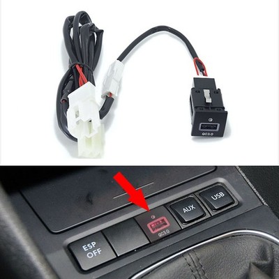 Für VW Golf MK5 MK6 Jetta Eos Scirocco USB QC3.0 Steckdose Ladegerät Buchse