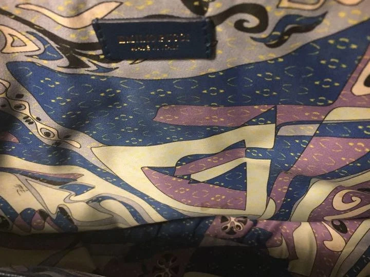 EMILIO PUCCI корзина сумка логотип соломенной кожи бежевый женщин б/у из Японии - Изображение 3 из 4