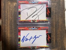 2023 Leaf Pop Century Cut Signatures Donald Trump Jr Newt Gingrich 2 Card Lot 