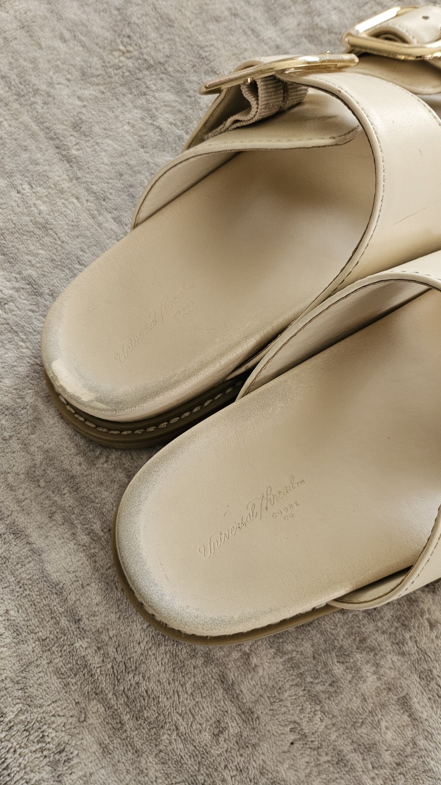 Universal Thread Bone Two Strap Buckle Slides 7.5 - image 2