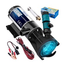 RV Macerator Pump 12V, 12GPM RV Waste Water Pump Self-Priming Sewer Pump with...