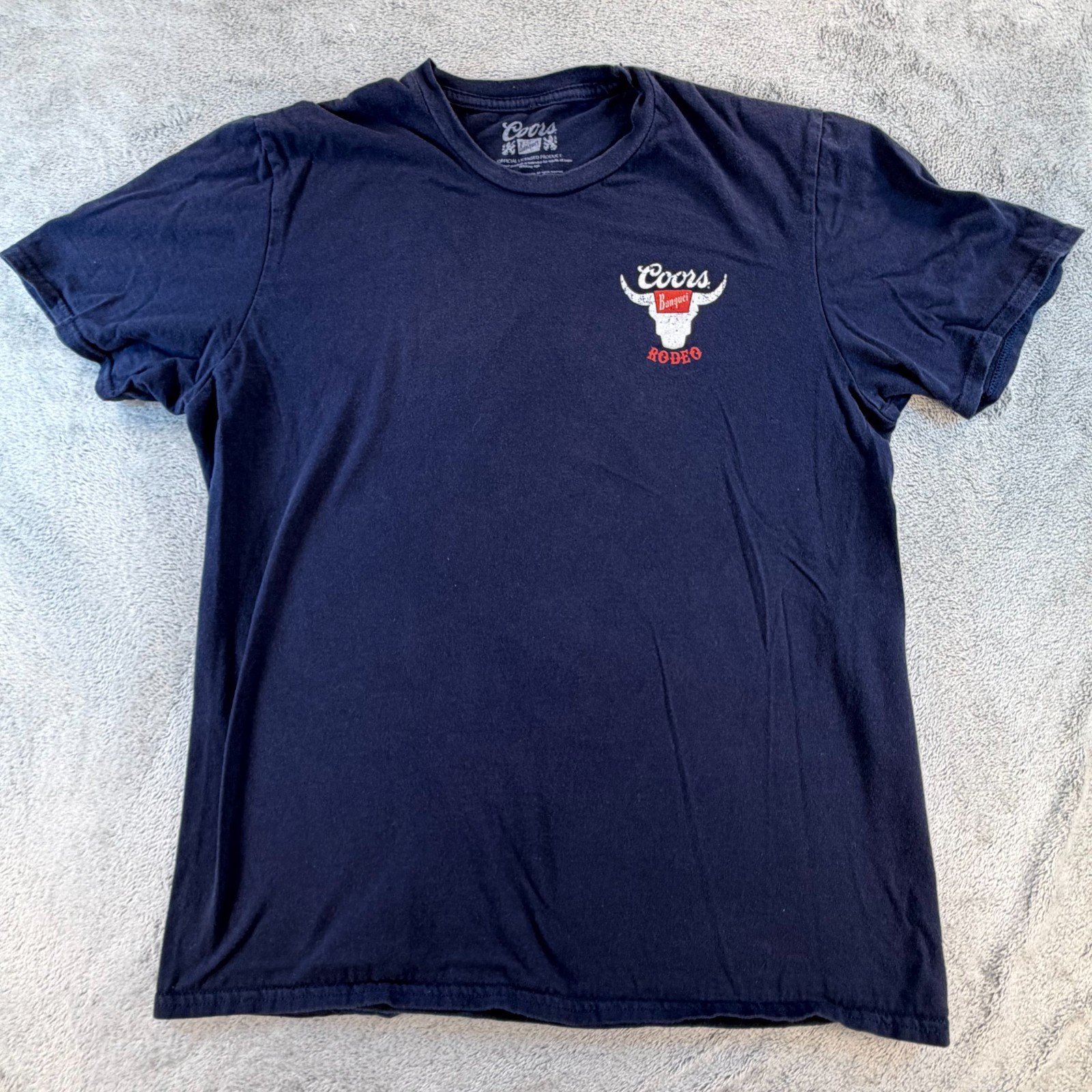 Coors Banquet Rodeo T-Shirt Men’s Medium Blue Short Sleeve Graphic Tee