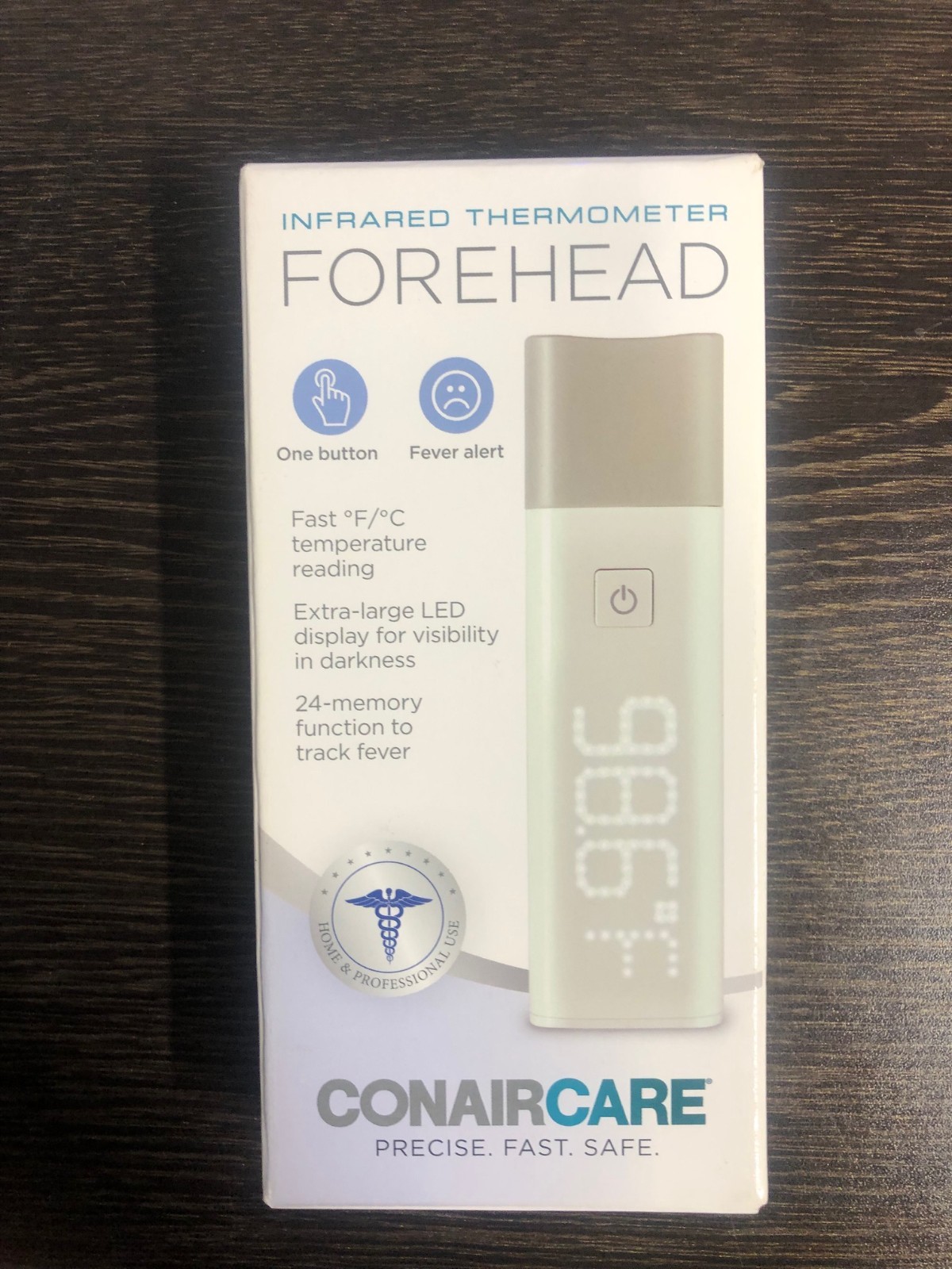 ConairCare Infrared Forehead Thermometer Fever Alert LED Display