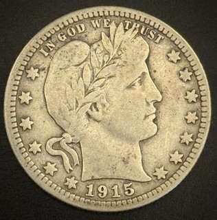 1915 25C Barber Quarter