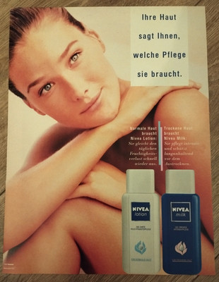 Original advertising 1987 Nivea Milk