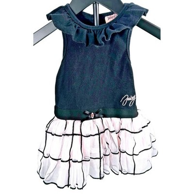 Juicy Couture Baby Girl Dress 18M Black Pink Coquette Y2K Glam