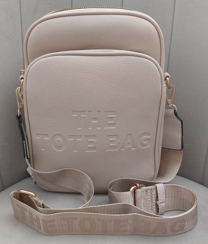 Crossbody 3 Section Pouch Bag - Nude