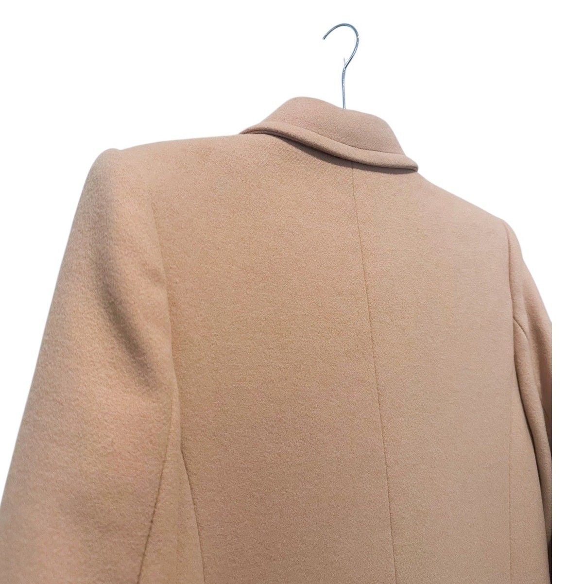 Mango Long Pink Wool Coat Size Medium FITS 2/4 image 6