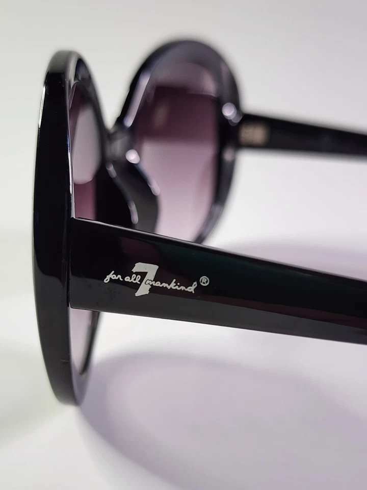 Gafas de sol Jackie O redondas negras de gran tamaño 7 For All Mankind MAGNOLIA  Foto 4 de 4