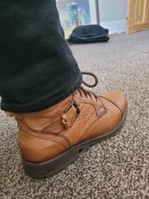 Stivali stile motociclista Dune, 8, zip laterale, buone condizioni, caffè, moto 