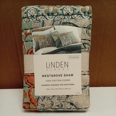 Linden Street Westgrove Sham 20×26 Inches 100% Cotton Cover