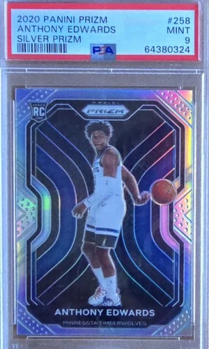 Anthony Edwards 2020 Panini Prizm Anthony Edwards Silver Prizm