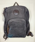 Duluth Pack Distressed Black Canvas & Brown Leather Backpack