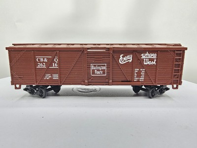 #ad Life Like HO Scale 41#x27; Burlington Route CBamp;O 26216 Model Railroad Wooden Box Car $11.95